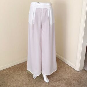 NWT! VERONA Size XS white lined modest broad pants